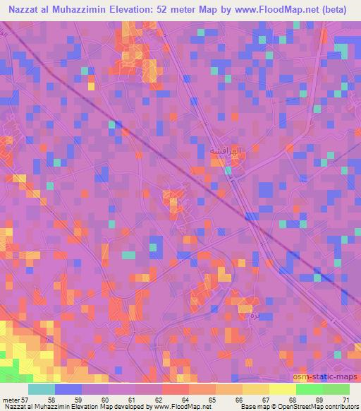 Nazzat al Muhazzimin,Egypt Elevation Map