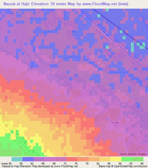 Nazzat al Hajir,Egypt Elevation Map