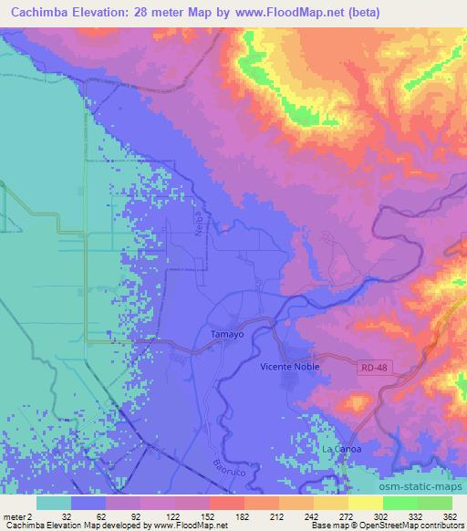 Cachimba,Dominican Republic Elevation Map