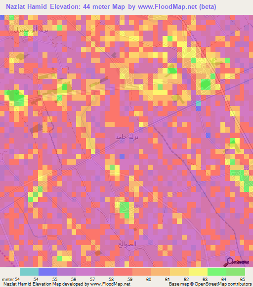 Nazlat Hamid,Egypt Elevation Map