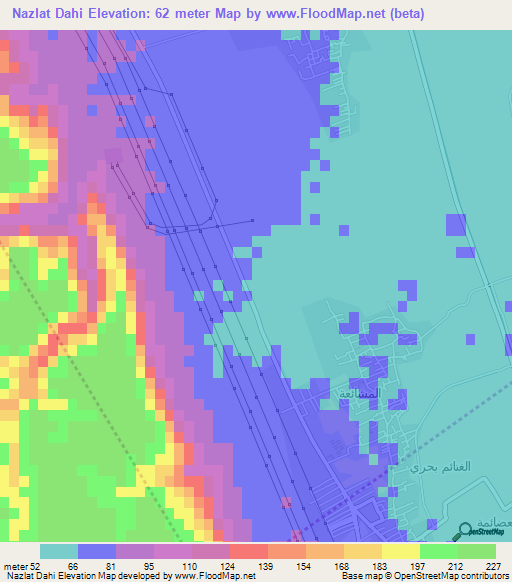 Nazlat Dahi,Egypt Elevation Map