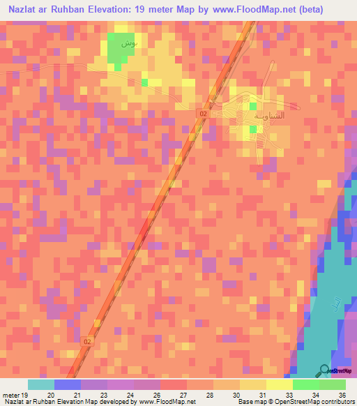 Nazlat ar Ruhban,Egypt Elevation Map