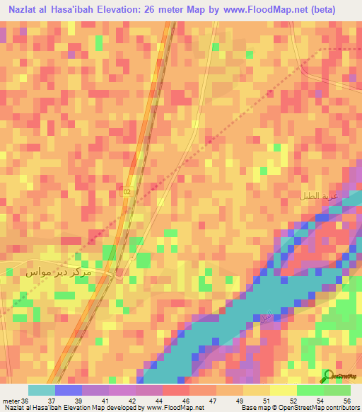 Nazlat al Hasa'ibah,Egypt Elevation Map