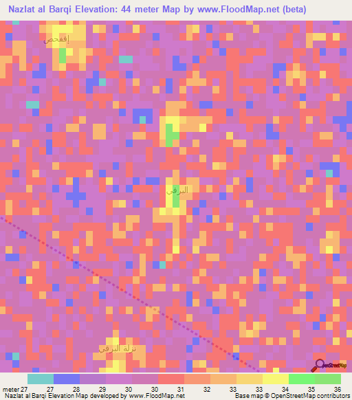 Nazlat al Barqi,Egypt Elevation Map