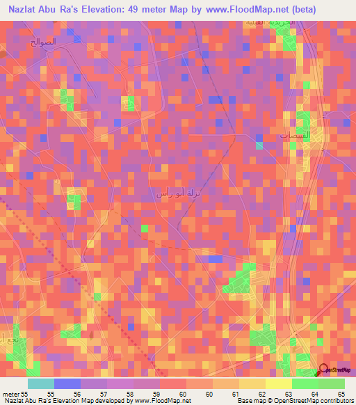 Nazlat Abu Ra's,Egypt Elevation Map