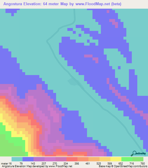 Angostura,Dominican Republic Elevation Map