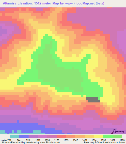 Altamisa,Dominican Republic Elevation Map