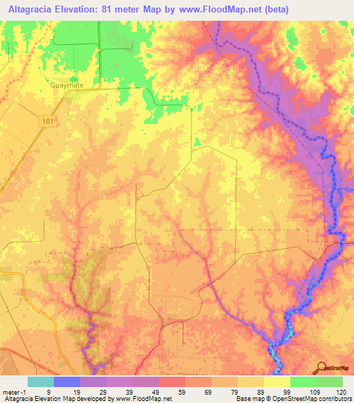 Altagracia,Dominican Republic Elevation Map