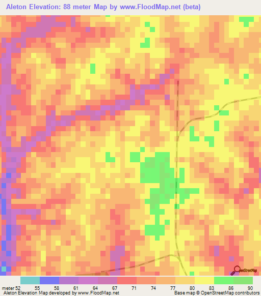 Aleton,Dominican Republic Elevation Map