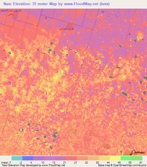 Nasr,Egypt Elevation Map