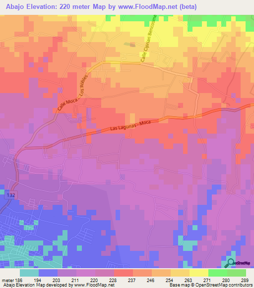 Abajo,Dominican Republic Elevation Map