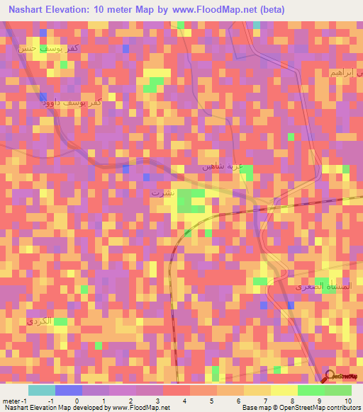 Nashart,Egypt Elevation Map