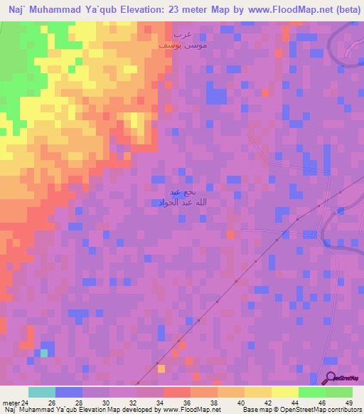 Naj` Muhammad Ya`qub,Egypt Elevation Map