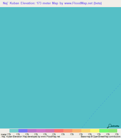 Naj` Kuban,Egypt Elevation Map