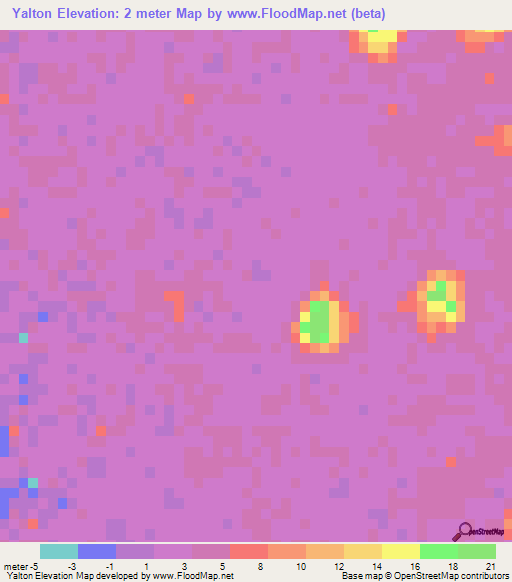 Yalton,Mexico Elevation Map