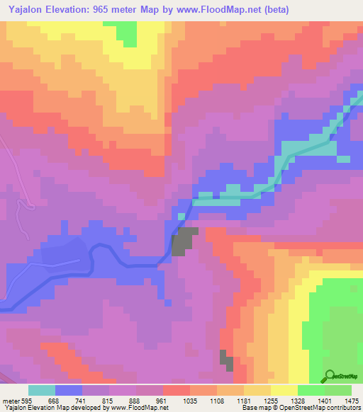 Yajalon,Mexico Elevation Map