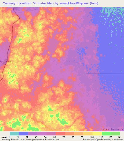 Yacasay,Mexico Elevation Map