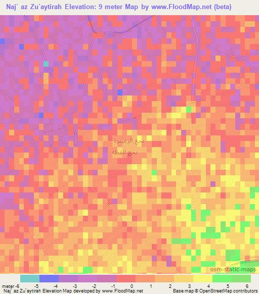 Naj` az Zu`aytirah,Egypt Elevation Map