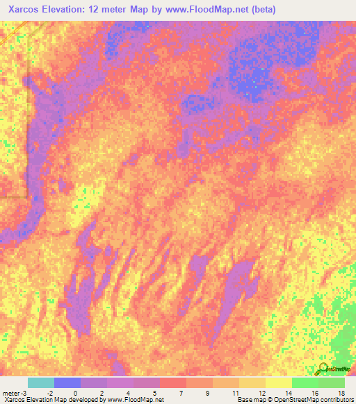 Xarcos,Mexico Elevation Map