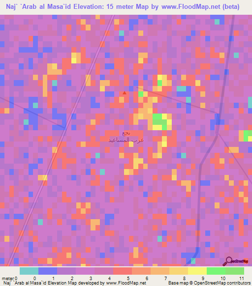 Naj` `Arab al Masa`id,Egypt Elevation Map