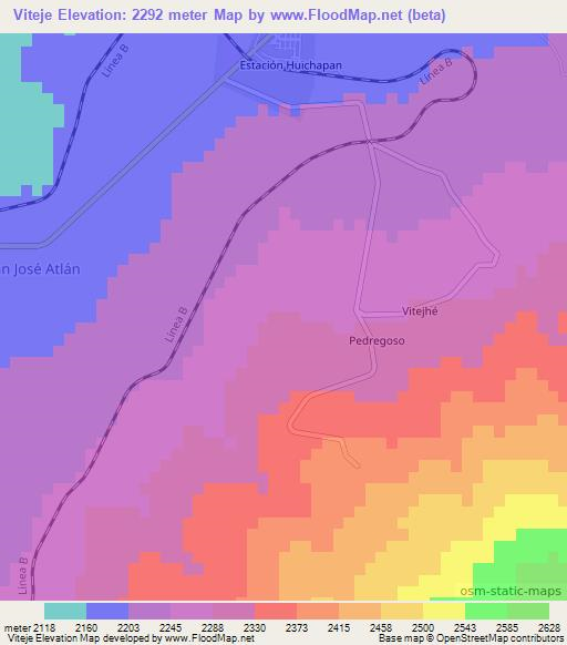 Viteje,Mexico Elevation Map