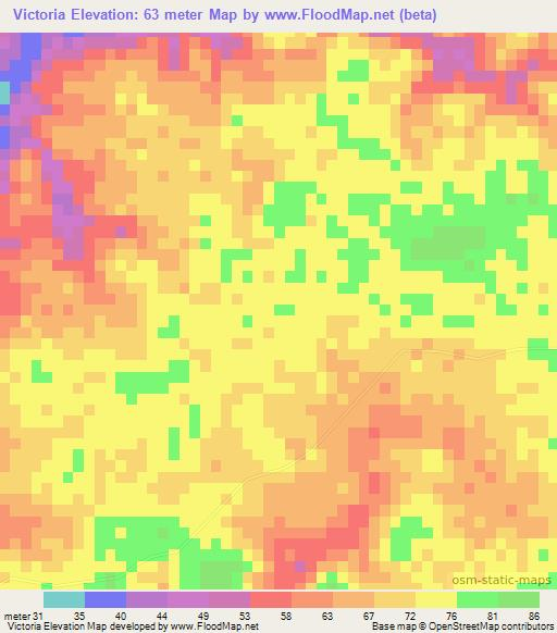 Victoria,Mexico Elevation Map