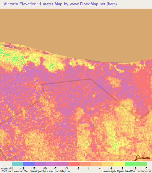 Victoria,Mexico Elevation Map