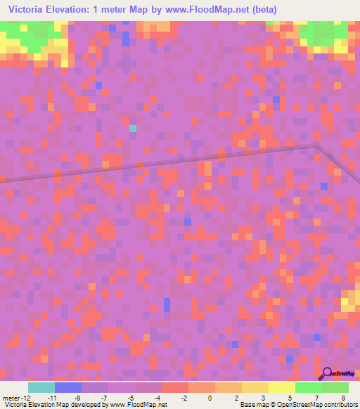 Victoria,Mexico Elevation Map