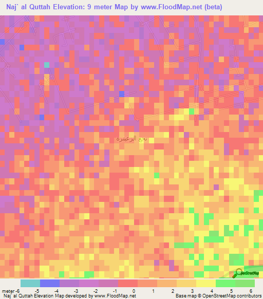 Naj` al Quttah,Egypt Elevation Map