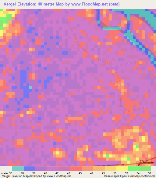 Vergel,Mexico Elevation Map