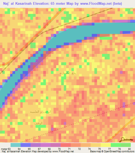 Naj` al Kasarinah,Egypt Elevation Map