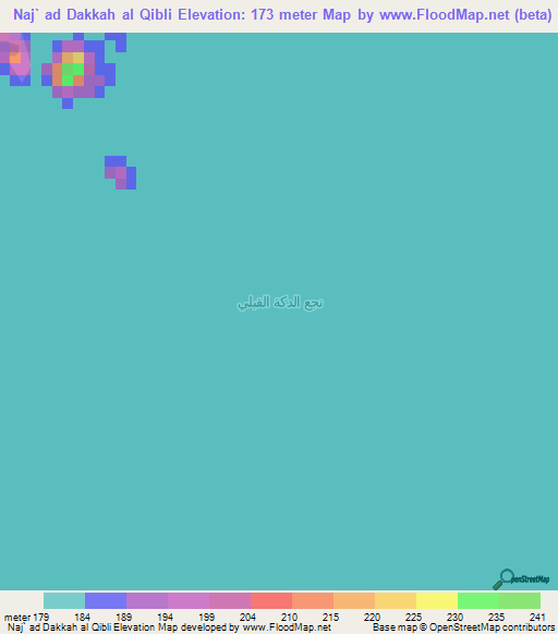 Naj` ad Dakkah al Qibli,Egypt Elevation Map
