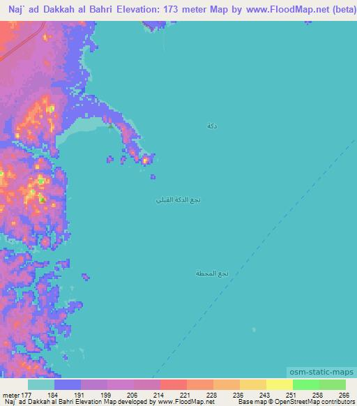 Naj` ad Dakkah al Bahri,Egypt Elevation Map