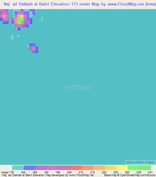 Naj` ad Dakkah al Bahri,Egypt Elevation Map
