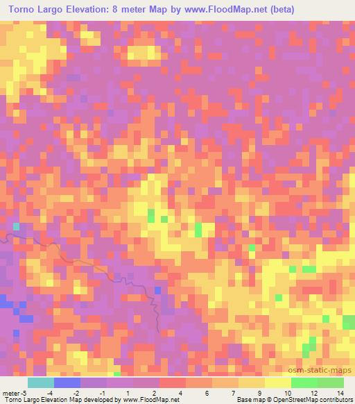 Torno Largo,Mexico Elevation Map