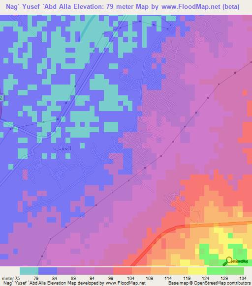 Nag` Yusef `Abd Alla,Egypt Elevation Map