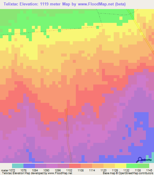 Telixtac,Mexico Elevation Map