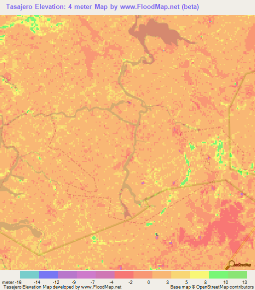 Tasajero,Mexico Elevation Map