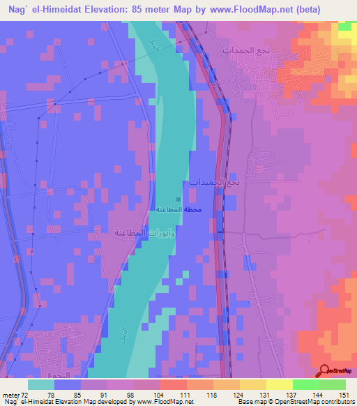 Nag` el-Himeidat,Egypt Elevation Map