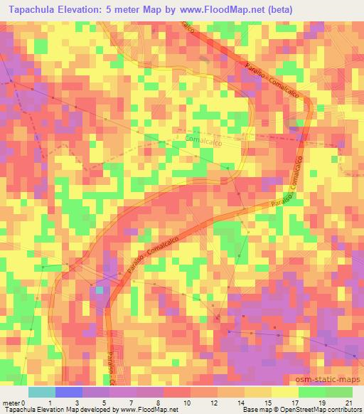 Tapachula,Mexico Elevation Map