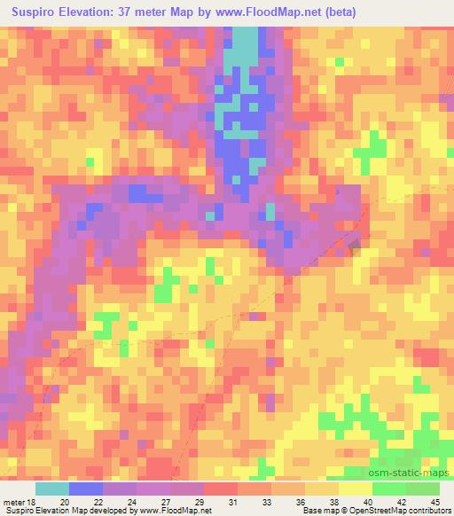 Suspiro,Mexico Elevation Map