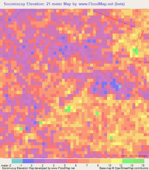 Socomucuy,Mexico Elevation Map