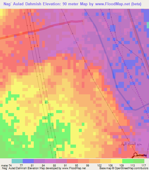 Nag` Aulad Dahmish,Egypt Elevation Map