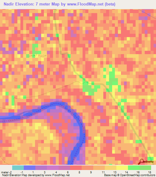 Nadir,Egypt Elevation Map