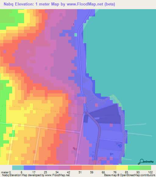 Nabq,Egypt Elevation Map