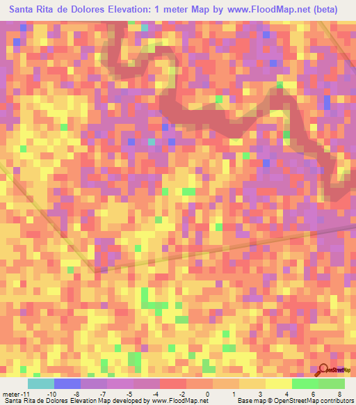 Santa Rita de Dolores,Mexico Elevation Map