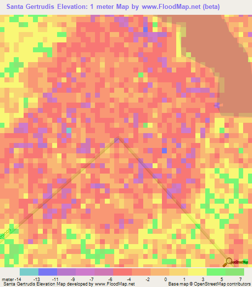 Santa Gertrudis,Mexico Elevation Map