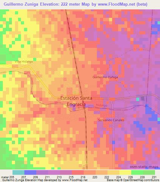 Guillermo Zuniga,Mexico Elevation Map