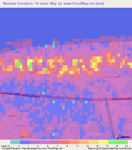 Murtada,Egypt Elevation Map