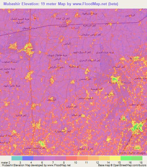 Mubashir,Egypt Elevation Map